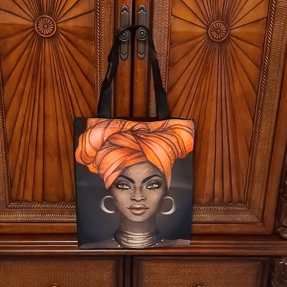 Cotton and nylon  tote.